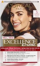 Crème צבע שיער קבוע - אקסלנס קרם 5 חום טבעי 