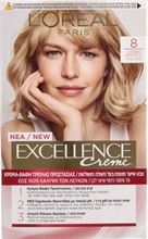 Crème צבע שיער קבוע - אקסלנס קרם 8 בלונד בהיר 