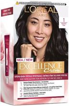 Crème צבע שיער קבוע - אקסלנס קרם 1 שחור 