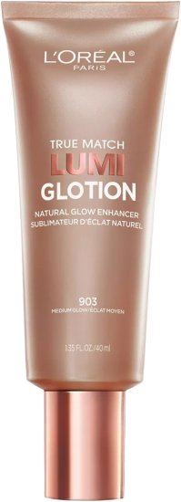 Loreal Paris - קרם לחות והיילייטר Lumi Glotion בגוון 903 Medium Glow - נפח 40 מ''ל