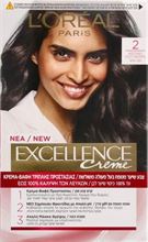 Crème צבע שיער קבוע - אקסלנס קרם 2 חום שחור 