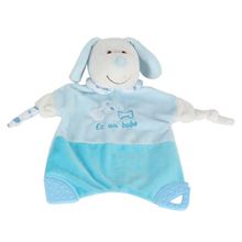 שמיכה עם רעשן ונשכן - Soft Touch&#x2122; Blanket With Rattle 