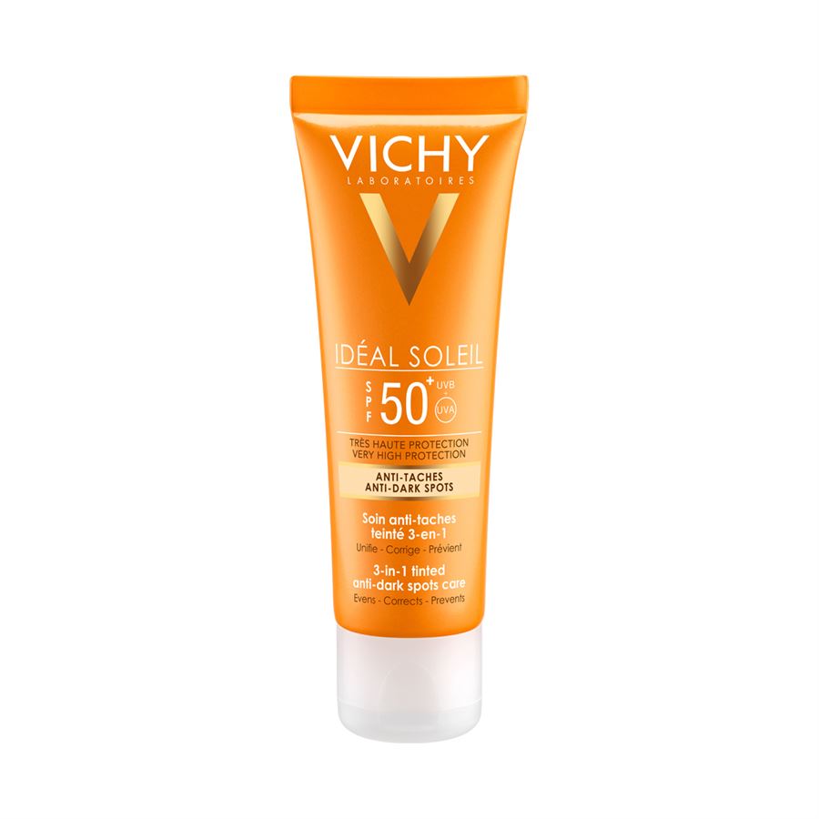 קרם הגנה לפנים עם גוון 3ב-1 SPF50